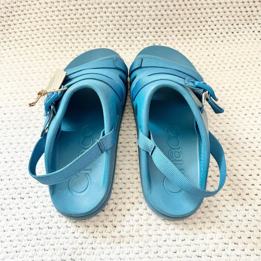Chaco NWT Big Kids Blue Chillos Sport Slingback Strappy Sandals Size 5 JCH180327